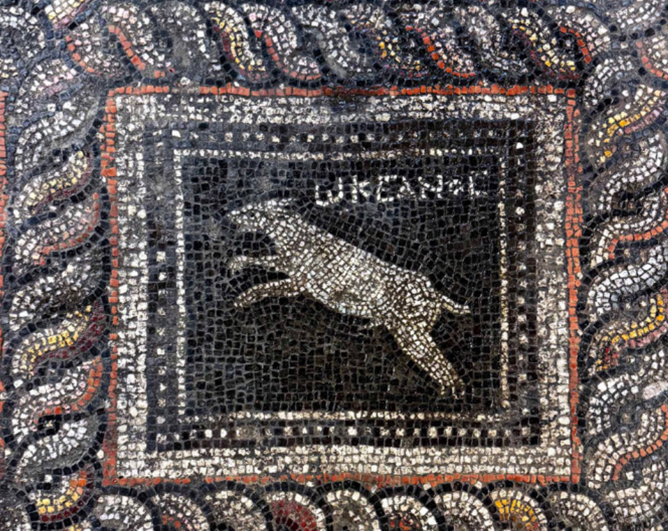 Roman mosaic of Ocean the dog Roman mosaic of Ocean the dog